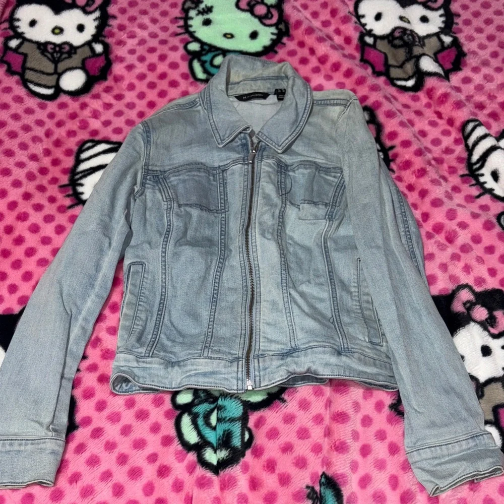 H by Halston Light Blue Jean Jacket